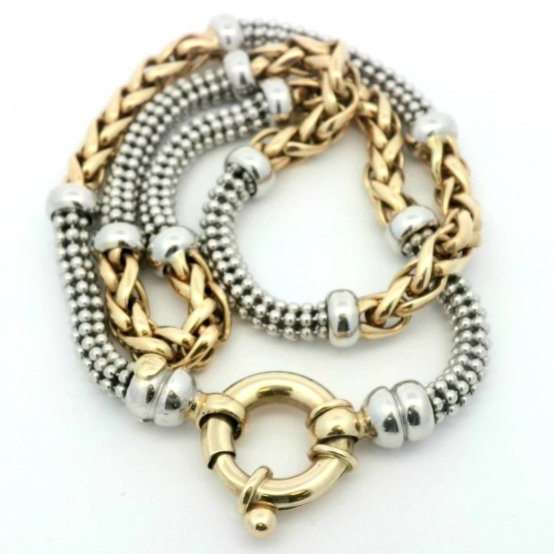 Gold Necklace In 14K Two-Tone - 7