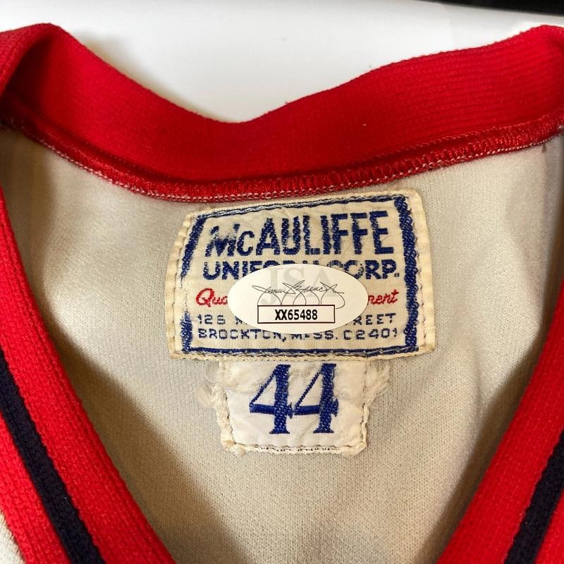 1975 Boston Red Sox AL Champs Team Signed Game Model Jersey Carl Yastrzemski JSA - 9