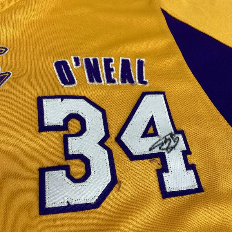 Kobe Bryant Shaquille O'Neal Gary Payton Karl Malone Signed Lakers Jersey BAS - 6