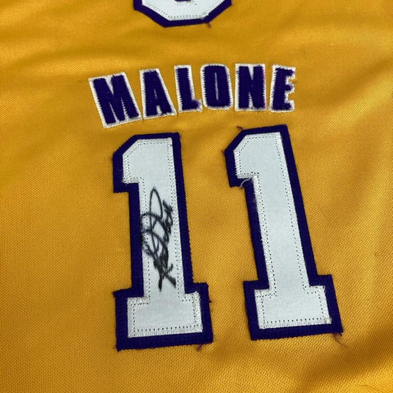 Kobe Bryant Shaquille O'Neal Gary Payton Karl Malone Signed Lakers Jersey BAS - 7
