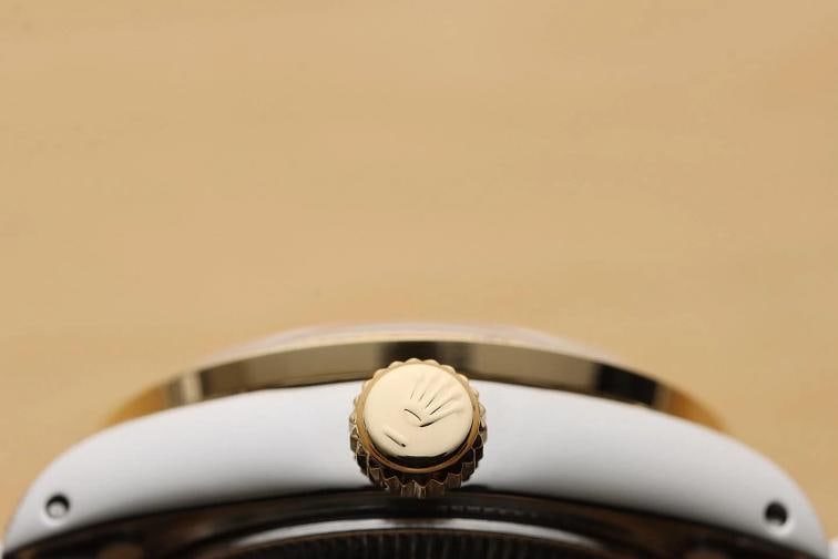 ROLEX LADIES DATEJUST 69173 PINK FACTORY DIAMOND RUBY 18K GOLD STEEL WATCH - 9