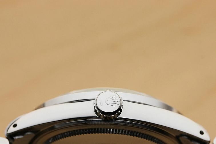 ROLEX DATEJUST MENS 18K WHITE GOLD DIAMOND STAINLESS STEEL GRAY DIAL WATCH - 8