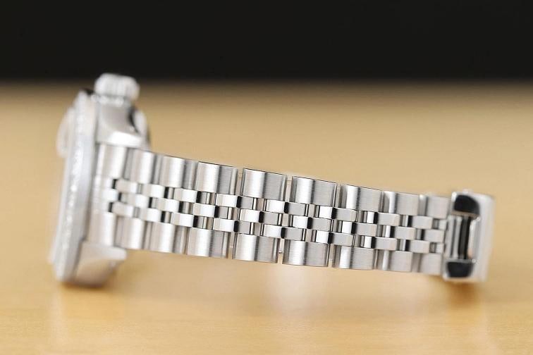 ROLEX LADIES DATEJUST 69174 ICE BLUE MOTHER OF PEARL 18K GOLD SS DIAMOND WATCH - 5