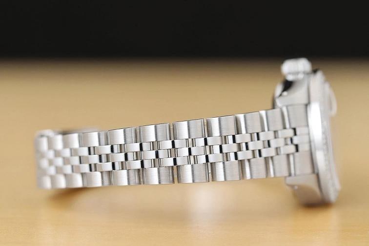 ROLEX LADIES DATEJUST 69174 ICE BLUE MOTHER OF PEARL 18K GOLD SS DIAMOND WATCH - 8