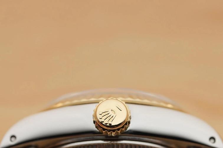 ROLEX DATEJUST 69173 BLUE VIGNETTE FACTORY DIAMOND 18K GOLD STEEL JUBILEE WATCH - 9