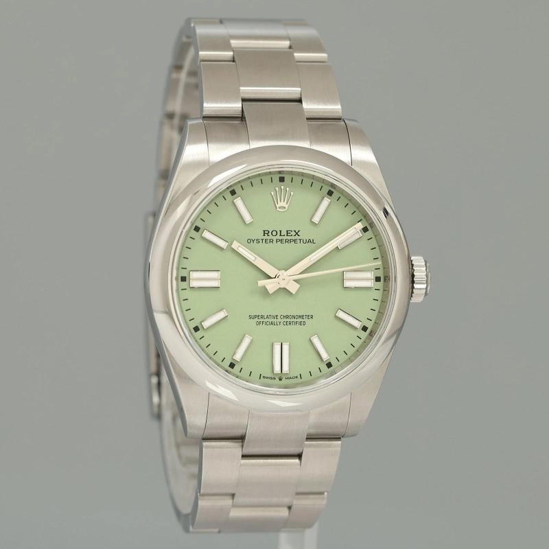 2026 NEW PAPERS 134300 Steel Rolex Oyster Perpetual 41mm Pistachio Watch Box - 3
