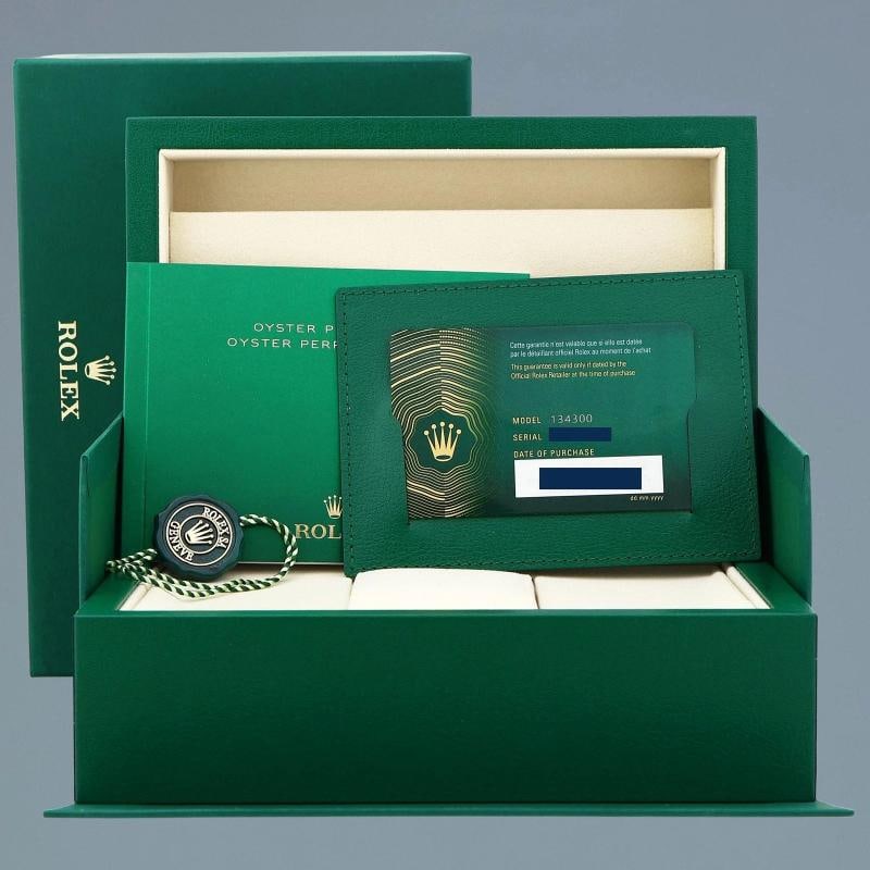 2026 NEW PAPERS 134300 Steel Rolex Oyster Perpetual 41mm Pistachio Watch Box - 7