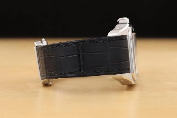 CARTIER SANTOS 100 LARGE W20073X8 WHITE ROMAN STEEL LEATHER WATCH PAPERS - 8