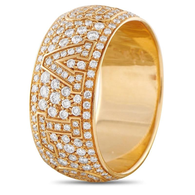 Bvlgari Monologo 18K Yellow Gold 2.0ct Diamond Ring BV02-031226 - 2