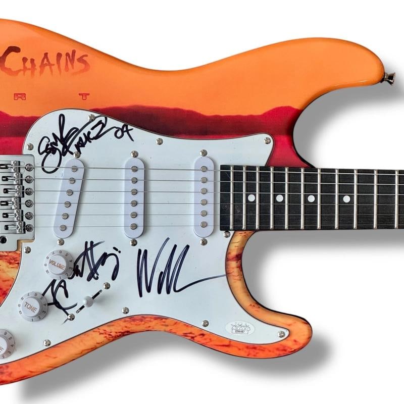 Alice In Chains Signed Guitar Custom JSA COA Jerry Cantrell Inez Duvall Kinney - 2