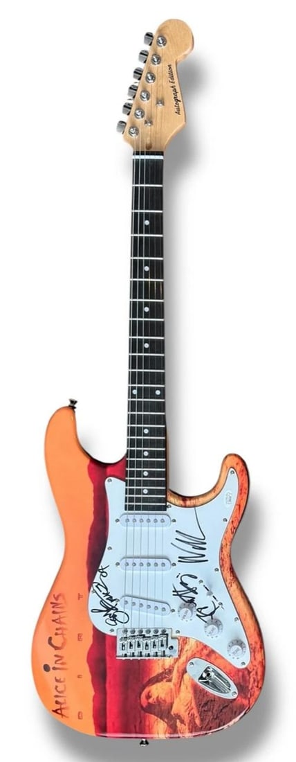 Alice In Chains Signed Guitar Custom JSA COA Jerry Cantrell Inez Duvall Kinney - 3