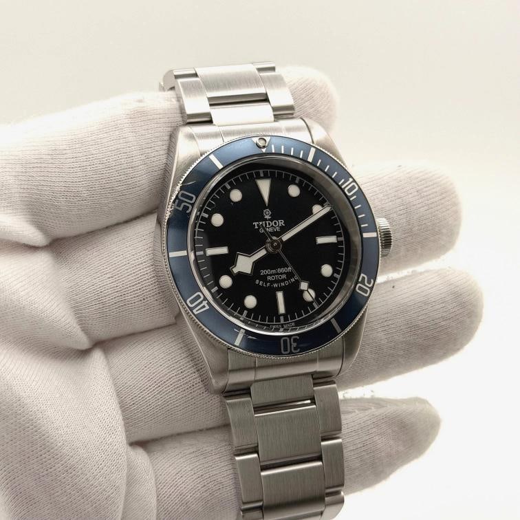 Tudor Black Bay Heritage 79220B 41mm Blue Bezel Black Dial Steel Box Paper - 2
