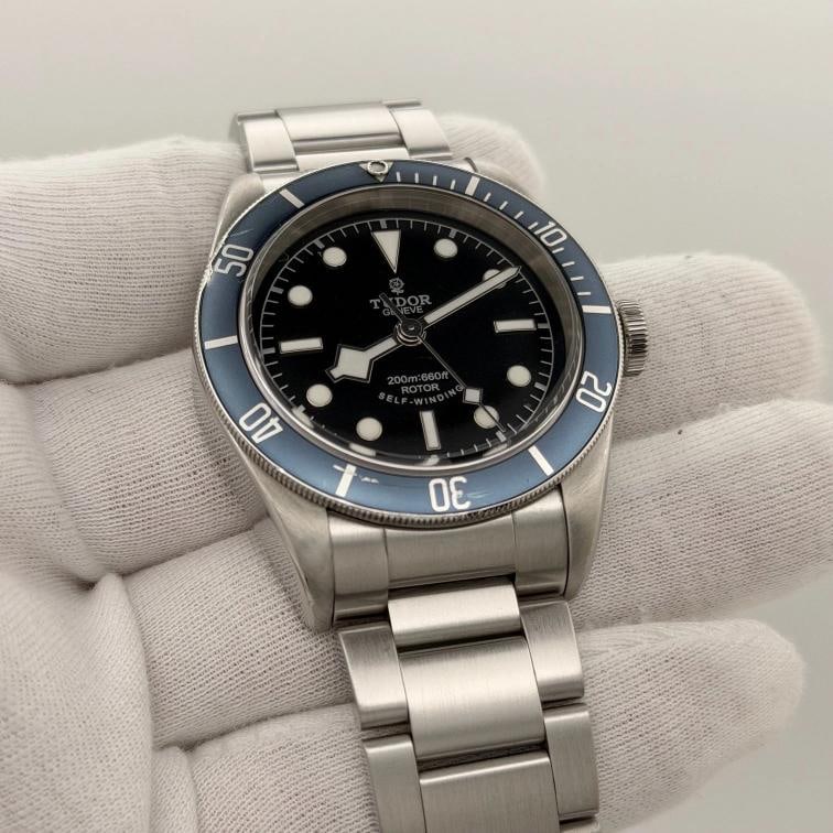Tudor Black Bay Heritage 79220B 41mm Blue Bezel Black Dial Steel Box Paper - 3