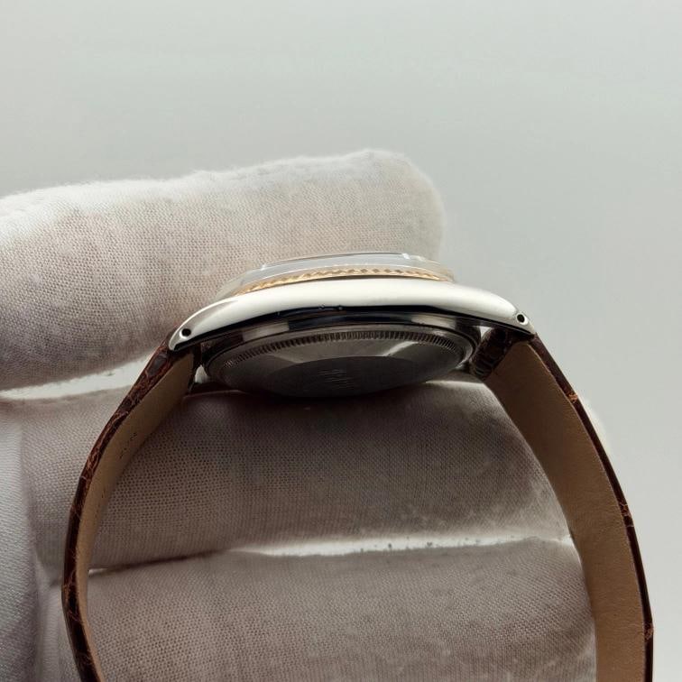 Rolex Datejust 1601 Silver Pie Pan Dial 18k Gold Stainless Steel Box Paper - 10