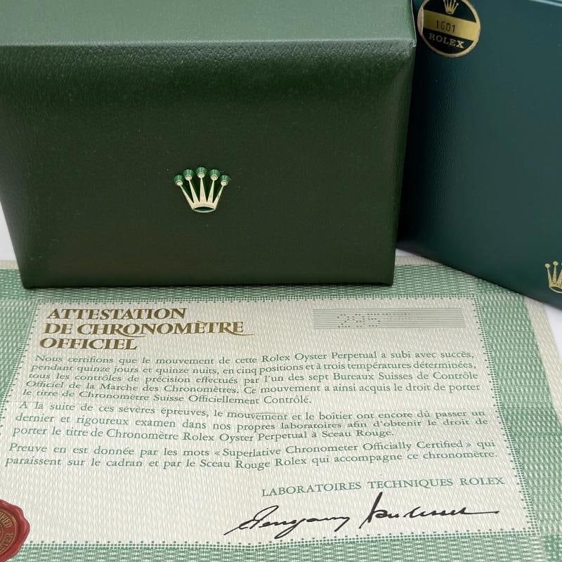 Rolex Datejust 1601 Silver Pie Pan Dial 18k Gold Stainless Steel Box Paper - 3