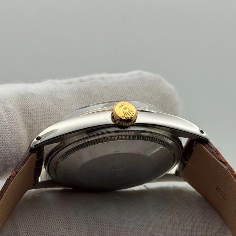 Rolex Datejust 1601 Silver Pie Pan Dial 18k Gold Stainless Steel Box Paper - 9