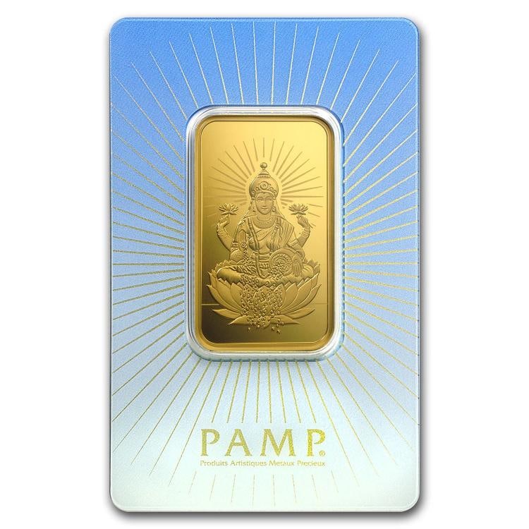 1 oz Gold Bar - PAMP Suisse Religious Series (Lakshmi) (1 of 4)