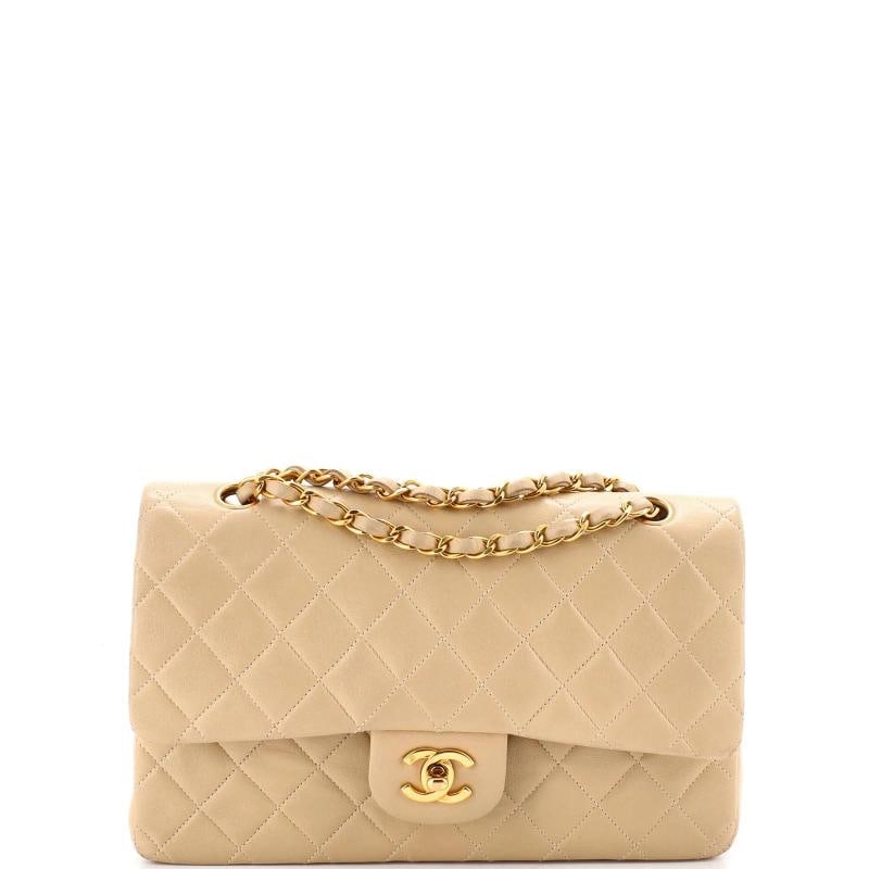 Chanel Vintage Classic Double Flap Bag Quilted Lambskin Medium (1 of 6)