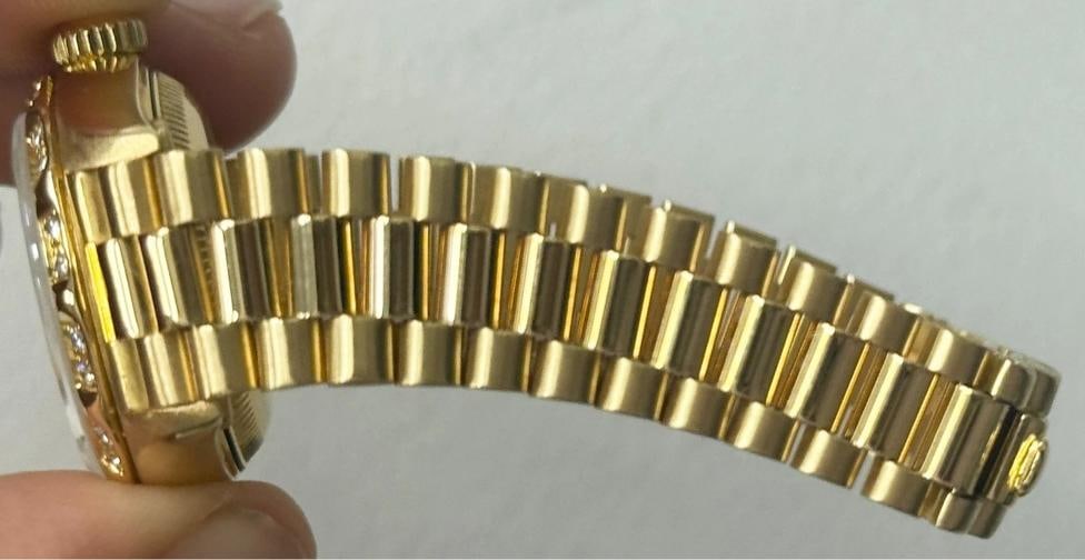 Rolex Ladies President Datejust 69178 Diamond String Dial 18K Yellow Gold - 3
