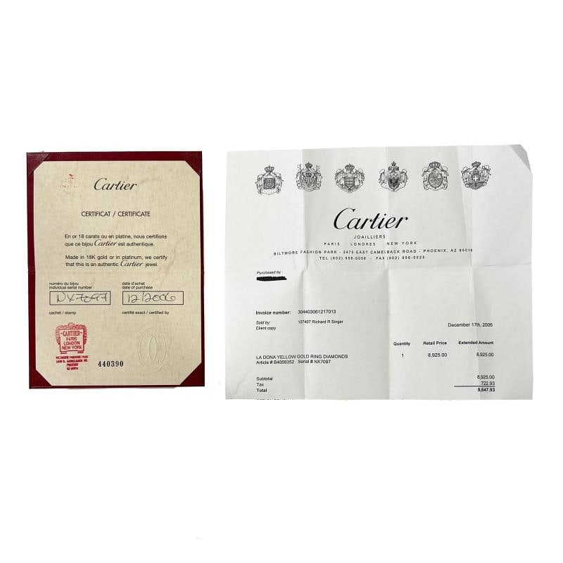 Cartier Yellow Gold Diamond La Dona Ring - 4