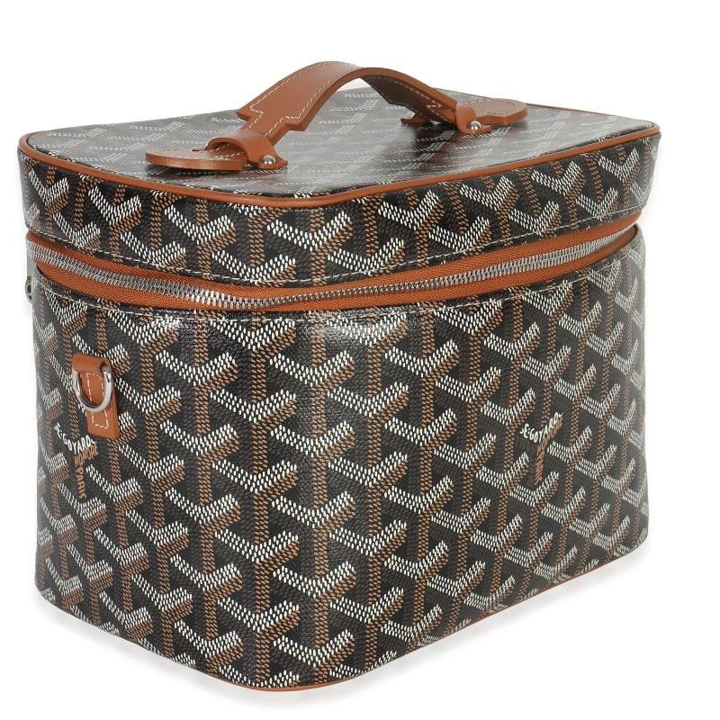 Goyard Gold Black Goyardine Canvas Muse Vanity Case - 2