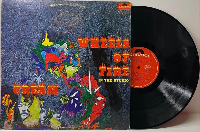 ERIC CLAPTON Signed Autograph Record Vinyl Cover CREAM "Wheels of Fire" JSA LOA (1 of 4)