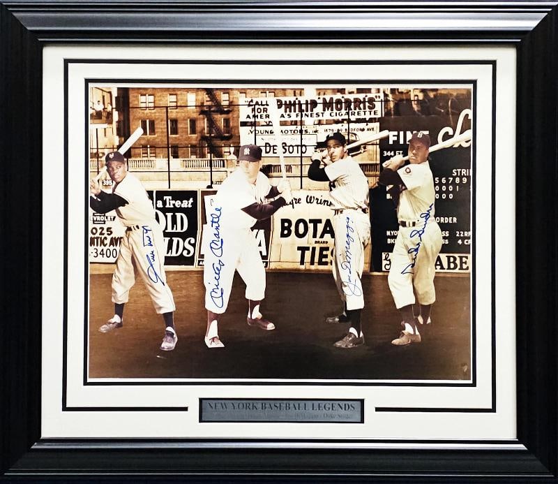Mantle, DiMaggio, Mays & Snider Autographed Framed 16x20 Photo PSA/DNA: Sport: Baseball-MLB,Product: Photo,Signed: Yes,Autograph Authentication: Professional Sports Authenticator (PSA),Original/Reprint: Original,Country of Origin: United States