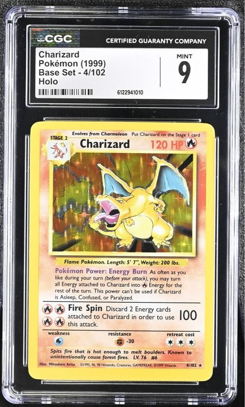 CGC 9 MINT Charizard 1999 Base Set 4/102 Holo Pokemon Card (1 of 2)