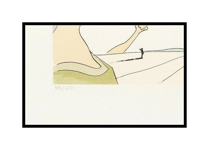 Salvador Dali Original Color Engraving Hand Signed Le Telegraphe Da Vinci Art - 4