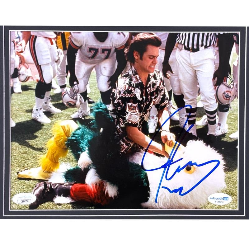 Jim Carrey Autographed 8x10 Framed Photo JSA COA Ace Ventura Mask Grinch Dumber - 2