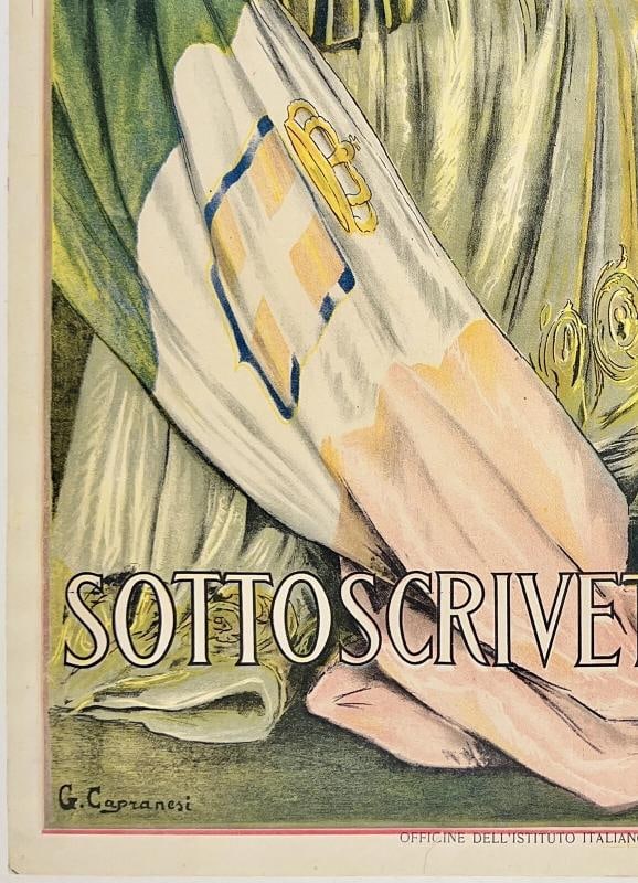 Original Vintage Poster SOTTOSCRIVETE AL PRESTITO Italian World War WWI Italy OL - 3