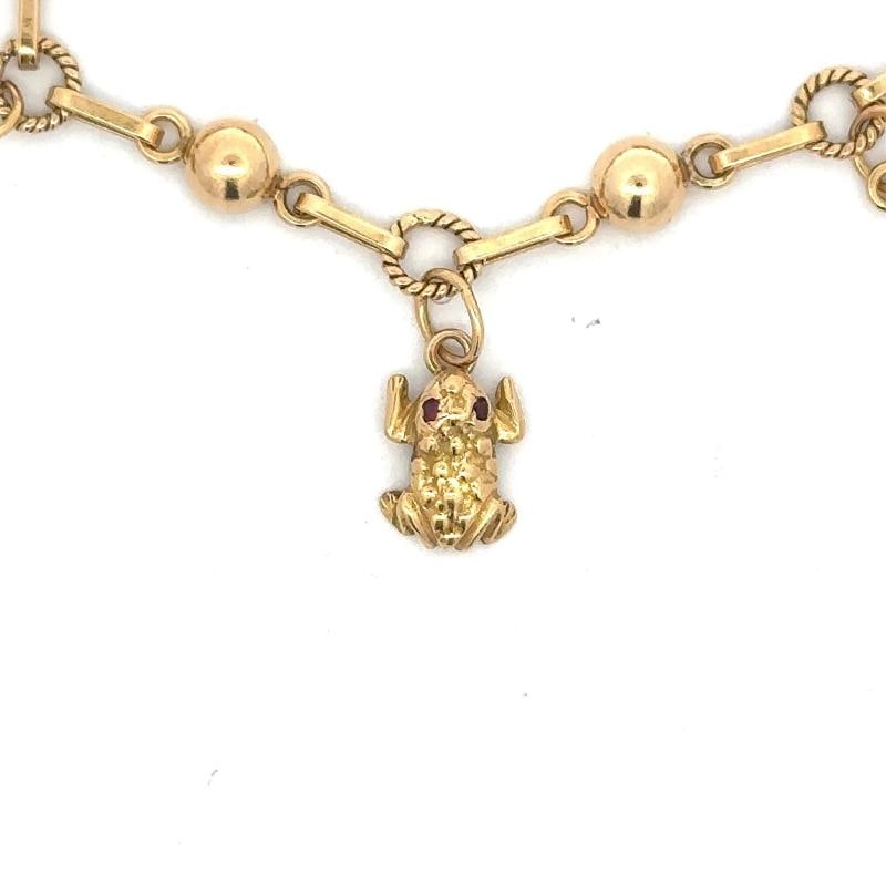 Vintage Charm Bracelet In 18K Yellow Gold - 4