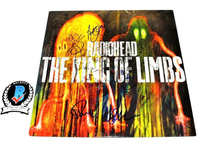 RADIOHEAD BAND SIGNED 'THE KING OF LIMBS' RECORD VINYL ALBUM BECKETT COA x5 THOM (1 of 4)