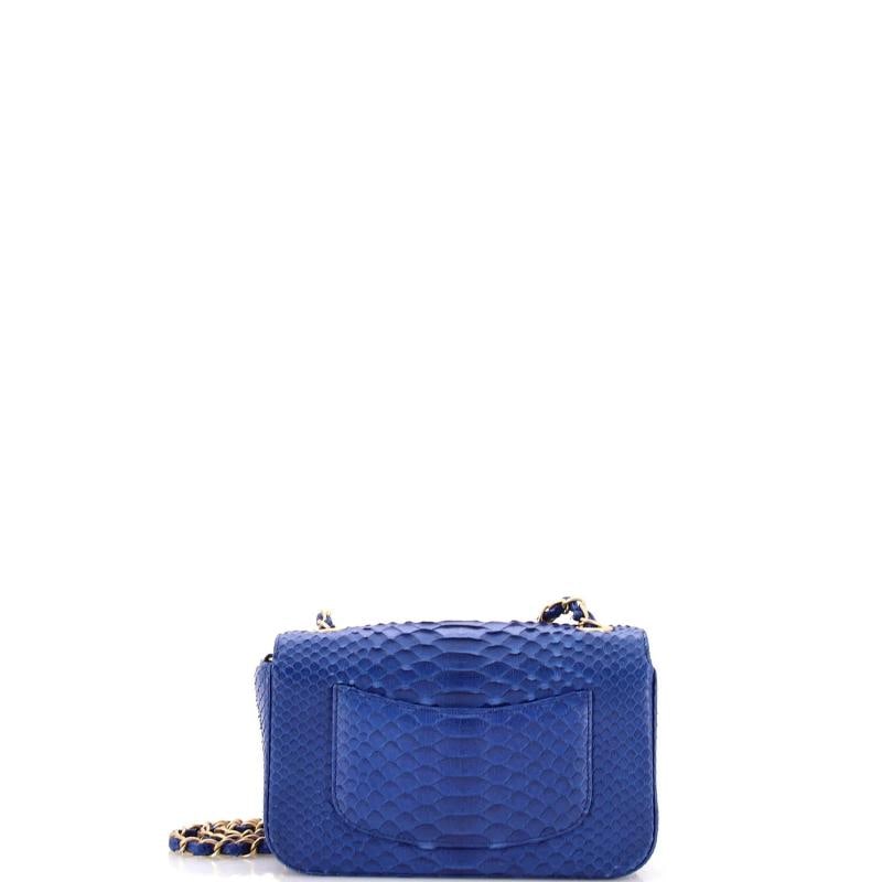 Chanel Classic Single Flap Bag Python Mini - 3