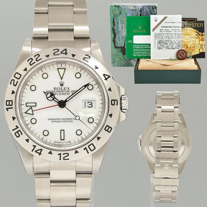1998 PAPERS MINT Rolex Explorer II White 16570 40mm Polar GMT Watch Box: Condition: Pre-owned - Excellent,Brand: Rolex,Department: Men,Type: Wristwatch,Country of Origin: Switzerland 