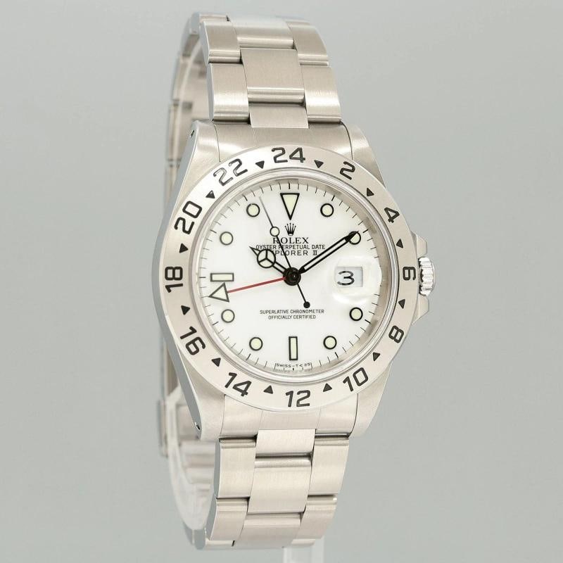 1998 PAPERS MINT Rolex Explorer II White 16570 40mm Polar GMT Watch Box - 3