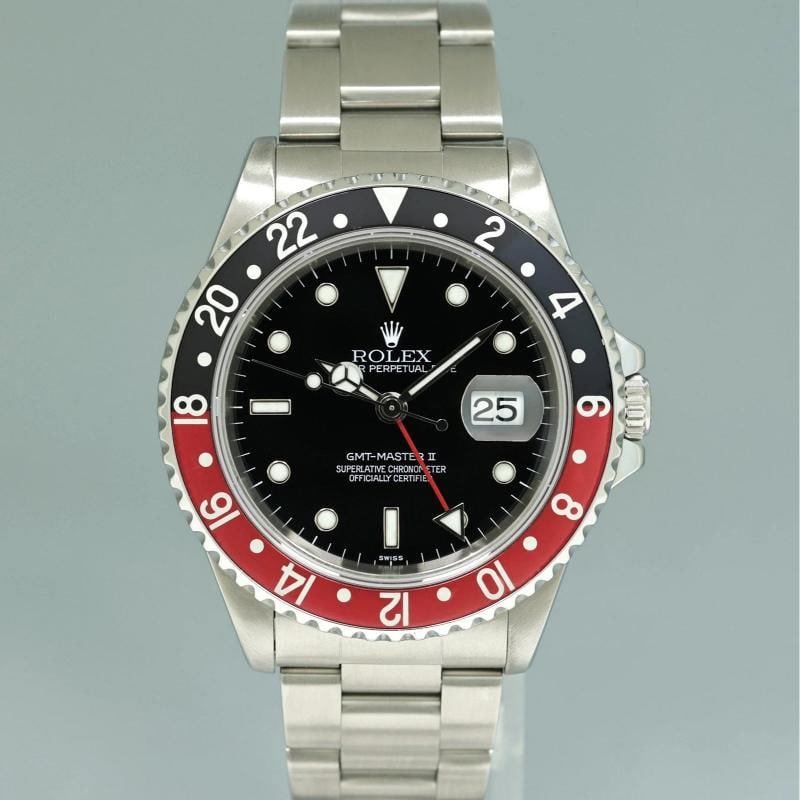1999 Rolex GMT-Master II 2 Coke Red Steel 16710 40mm Watch Box - 2