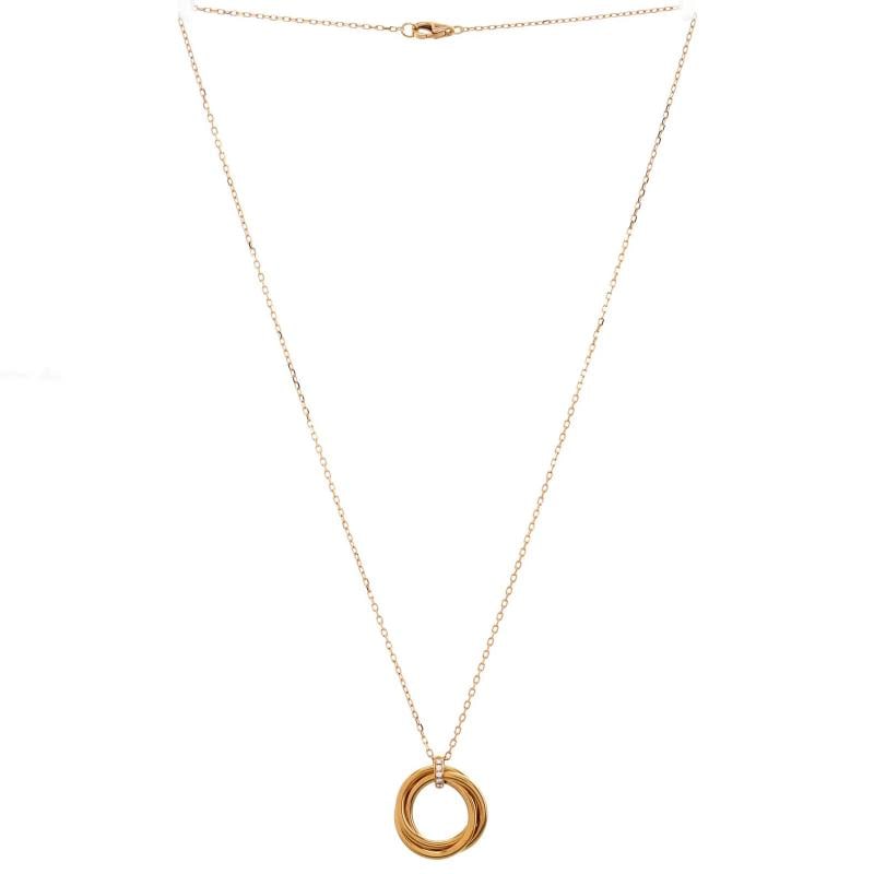 Cartier Trinity Pendant Necklace 18K Rose Gold and Diamonds - 2