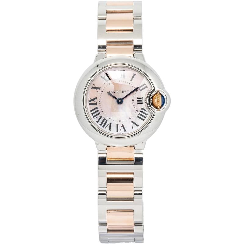 Cartier Ballon Bleu 3009 W6920034 Quartz Rose Gold TwoTone MOP Dial Ladies 28mm - 2
