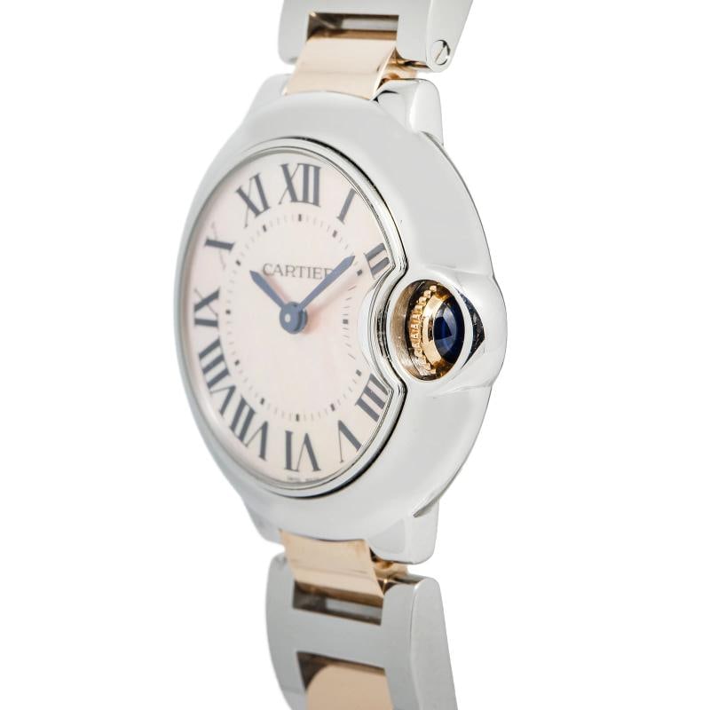 Cartier Ballon Bleu 3009 W6920034 Quartz Rose Gold TwoTone MOP Dial Ladies 28mm - 3