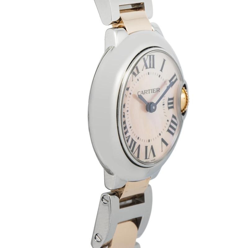 Cartier Ballon Bleu 3009 W6920034 Quartz Rose Gold TwoTone MOP Dial Ladies 28mm - 4