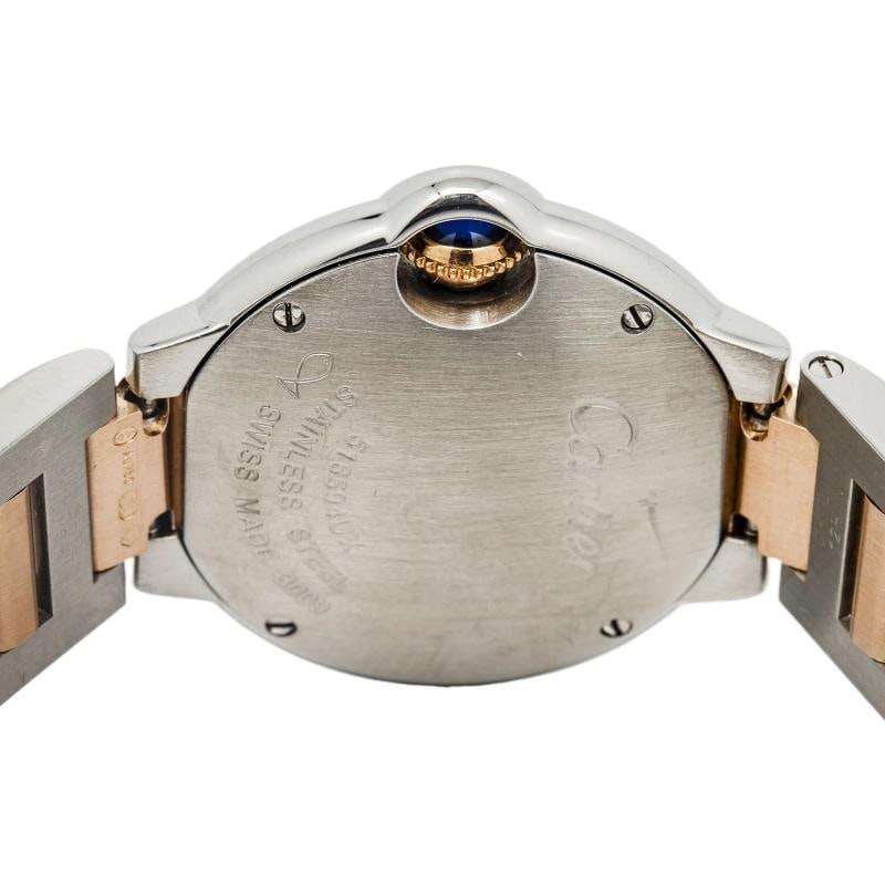 Cartier Ballon Bleu 3009 W6920034 Quartz Rose Gold TwoTone MOP Dial Ladies 28mm - 6