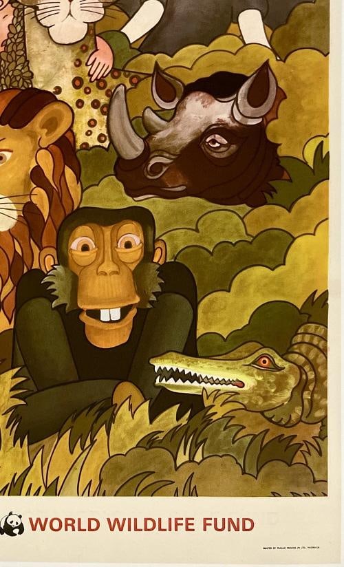 Original Vintage Poster AIR INDIA LOVE THY NEIGHBOUR Airline Travel Tourism OL - 5