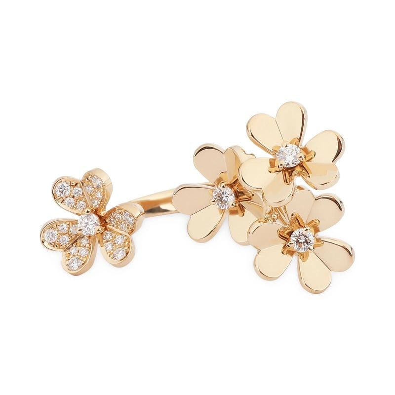 Van Cleef & Arpels Frivole Between The Finger Ring in 18k Yellow Gold 0.37 CTW - 2