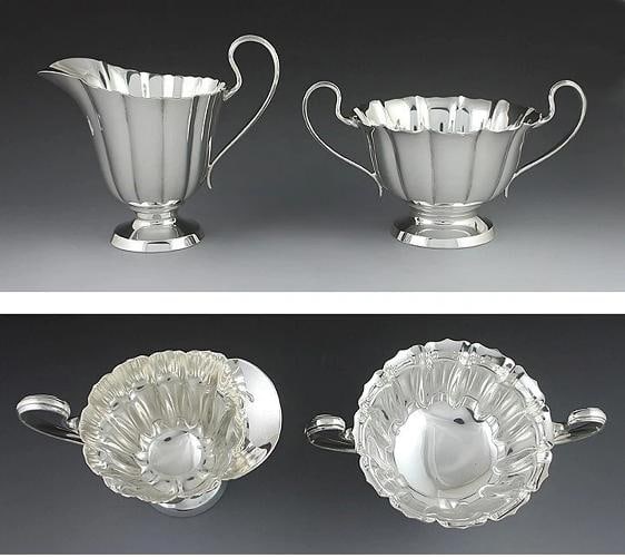 1950s 3p Worden-Munnis Co Sterling Dublin Pat Tea Set - 6
