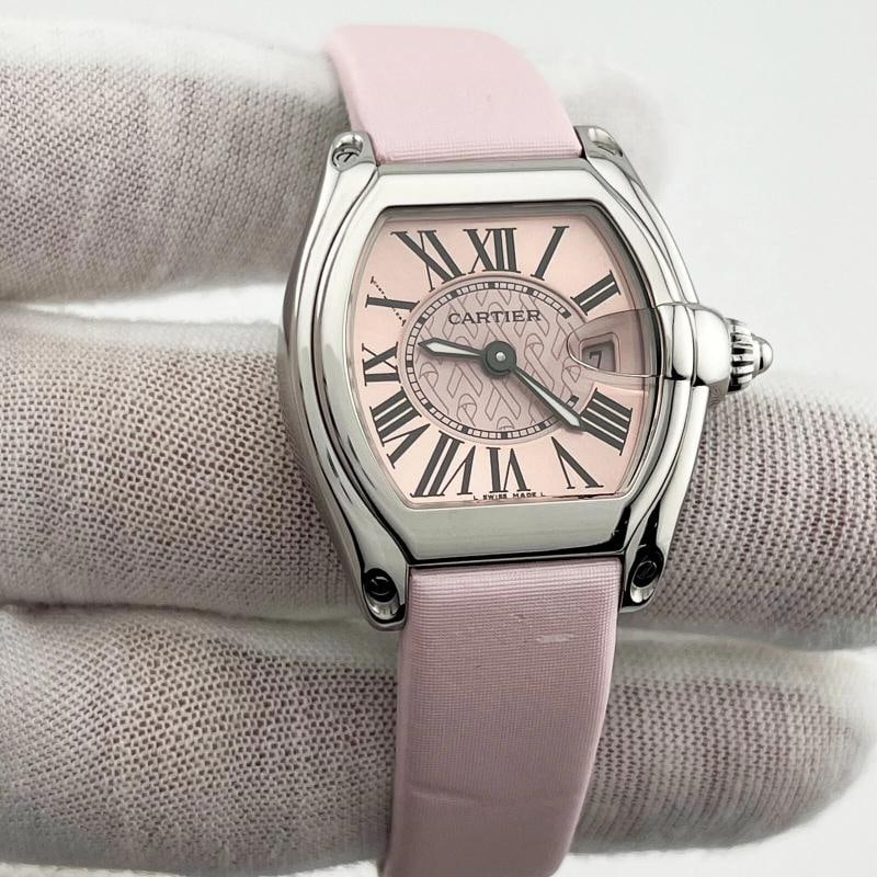 Cartier Ladies Roadster 2675 Pink Ribbon Breast Cancer Awareness Stainless Steel - 10