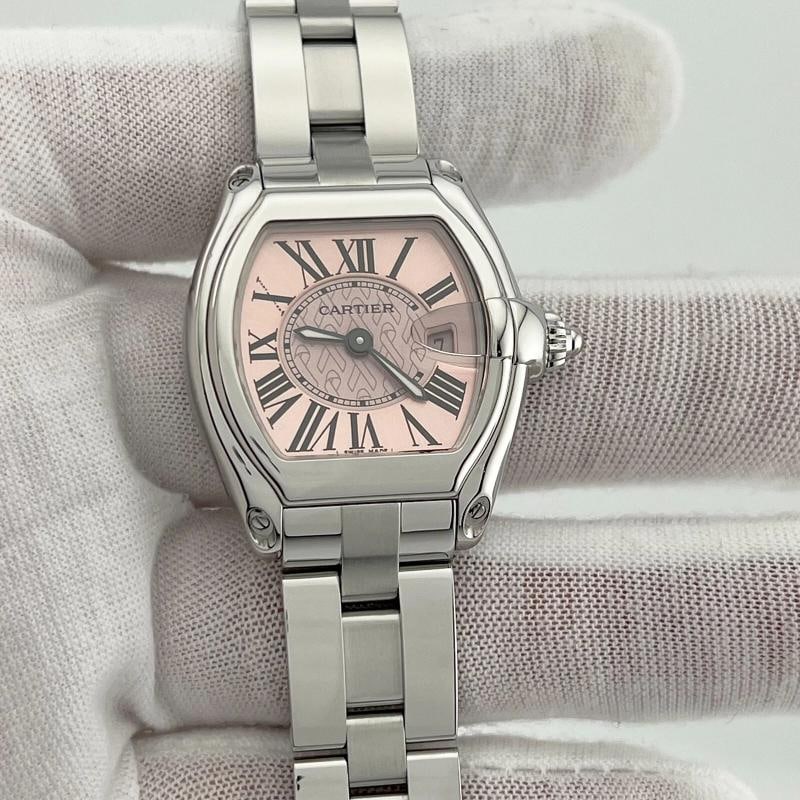 Cartier Ladies Roadster 2675 Pink Ribbon Breast Cancer Awareness Stainless Steel - 2