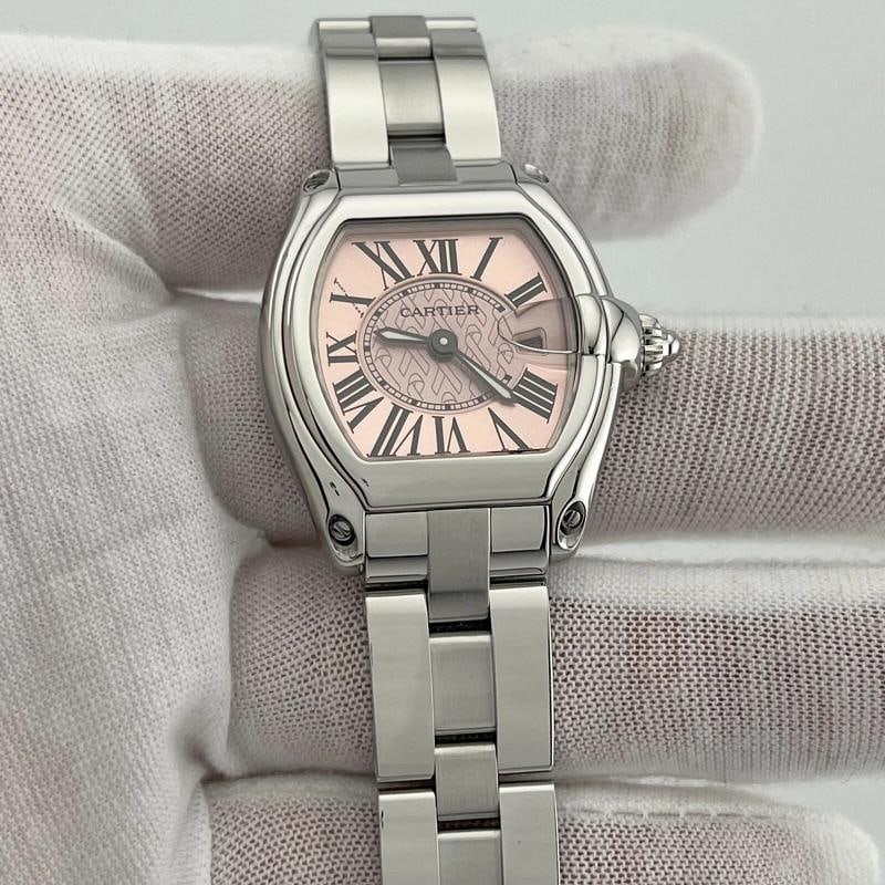 Cartier Ladies Roadster 2675 Pink Ribbon Breast Cancer Awareness Stainless Steel - 3