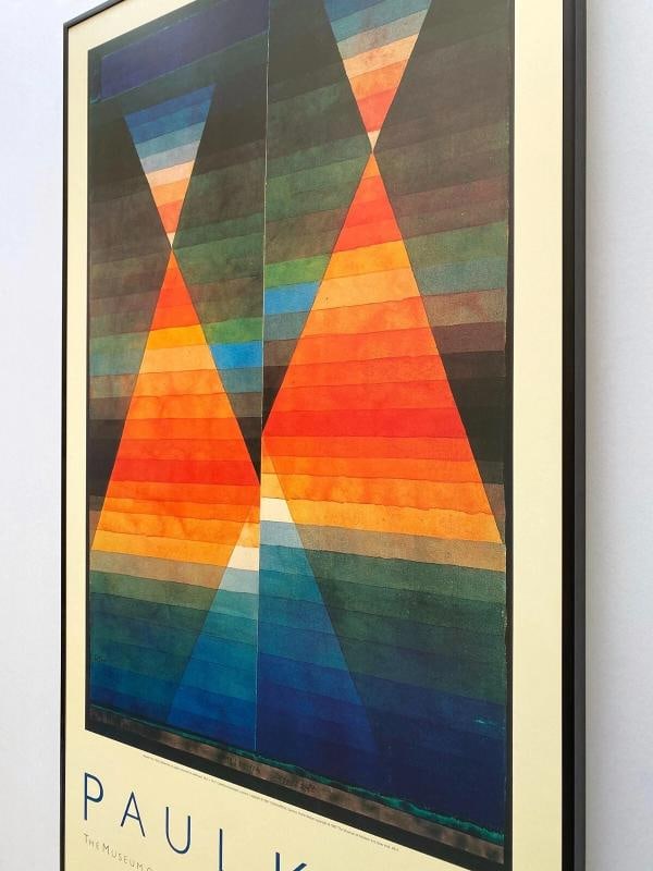 PAUL KLEE RARE 1987 LITHOGRAPH PRINT FRAMED EXHIBIT POSTER " DOUBLE TENT " 1923 - 11