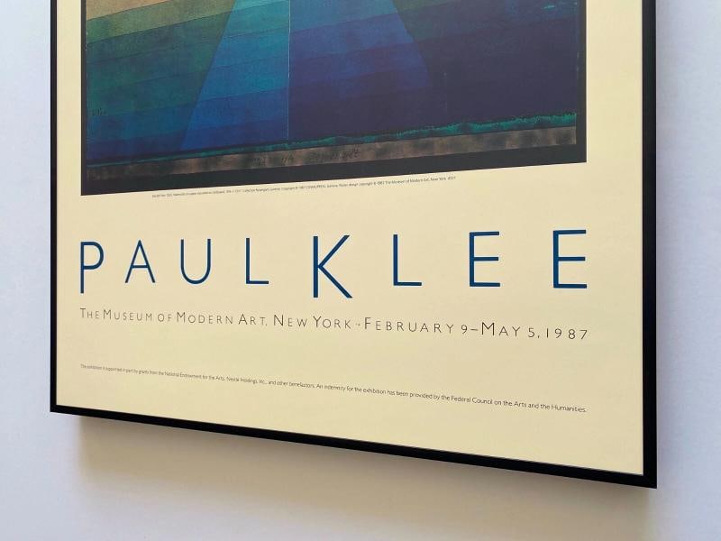 PAUL KLEE RARE 1987 LITHOGRAPH PRINT FRAMED EXHIBIT POSTER " DOUBLE TENT " 1923 - 12